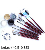 Image of brushes and applicators for eye makeup. Стоковое фото, фотограф Гурьянов Андрей / Фотобанк Лори