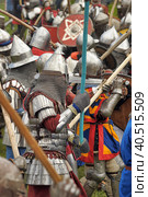The knights fight in the tournament (2014 год). Редакционное фото, фотограф Анна Кривицкая / Фотобанк Лори