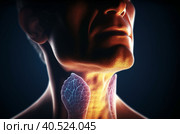 Problems with the thyroid gland. Generative AI. Стоковое AI-изображение, AI-художник Юрий Поздников / Фотобанк Лори
