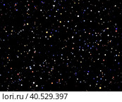 Night starry sky, dark space background with stars. Стоковая иллюстрация, иллюстратор Iva Noel / Фотобанк Лори
