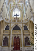 The transept with organ of the Cathedral of Assumption of Our Lady and Saint John the Baptist . Church is UNESCO World Heritage Site (2016 год). Редакционное фото, фотограф Анна Кривицкая / Фотобанк Лори