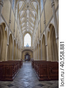 The transept with organ of the Cathedral of Assumption of Our Lady and Saint John the Baptist . Church is UNESCO World Heritage Site (2016 год). Редакционное фото, фотограф Анна Кривицкая / Фотобанк Лори