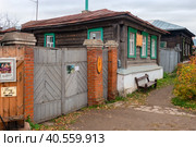 Дом Бальзаминова. Дом в котором снимался фильм "Женитьба Бальзаминова".  Суздаль, Владимирская область (2022 год). Редакционное фото, фотограф Pukhov K / Фотобанк Лори