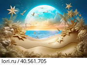 Summer phantasy background. Illustration AI Generative. Стоковое AI-изображение, AI-художник Юлия Гапеенко / Фотобанк Лори