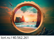 Summer phantasy background. Illustration AI Generative. Стоковое AI-изображение, AI-художник Юлия Гапеенко / Фотобанк Лори