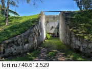 Memorial complex "Voroshilov battery" on the island of Russian (2016 год). Редакционное фото, фотограф Анна Кривицкая / Фотобанк Лори