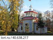 Tsarskoye Selo. Squeaky (Chinese) gazebo in the Catherine Park (2013 год). Редакционное фото, фотограф Анна Кривицкая / Фотобанк Лори
