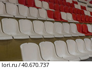 Red and white seats. Стоковое фото, фотограф Анна Кривицкая / Фотобанк Лори