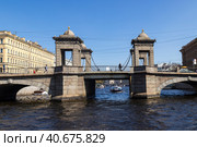 Мост Ломоносова через Фонтанку. Санкт-Петербург (2023 год). Стоковое фото, фотограф Игорь Дашко / Фотобанк Лори