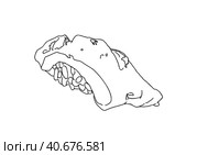 Tuna or salmon rice sushi red fresh fish food fast food asian cuisine doodle line cartoon coloring. Стоковая иллюстрация, иллюстратор Вахминцева Ольга / Фотобанк Лори