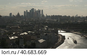 Вид на Москву с высотки на Котельнической набережной (2023 год). Стоковое видео, видеограф Константин Смилга / Фотобанк Лори