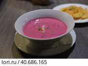 Lithuanian cold borscht. Стоковое фото, фотограф Анна Кривицкая / Фотобанк Лори