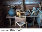 House museum, historical Russian hut in which was born Chapaev. Стоковое фото, фотограф Анна Кривицкая / Фотобанк Лори