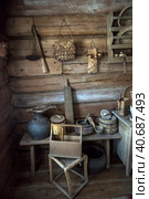 House museum, historical Russian hut in which was born Chapaev. Стоковое фото, фотограф Анна Кривицкая / Фотобанк Лори