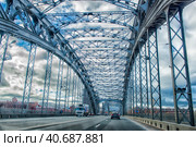 24,09,2016. Russia, Peterburg, Peter the Great's Bridge. Редакционное фото, фотограф Анна Кривицкая / Фотобанк Лори