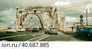 24,09,2016. Russia, Peterburg, Peter the Great's Bridge. Редакционное фото, фотограф Анна Кривицкая / Фотобанк Лори