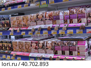 Russia, St. Petersburg, 08,03,2014 Hair dye in the supermarket. Редакционное фото, фотограф Анна Кривицкая / Фотобанк Лори