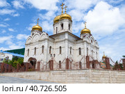 Воссозданный Спасский собор солнечным июньским днем. Пятигорск (2023 год). Стоковое фото, фотограф Виктор Карасев / Фотобанк Лори