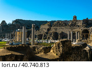 Ruins of an ancient city against a blue sky (2023 год). Стоковое фото, фотограф Ярославский Максим / Фотобанк Лори