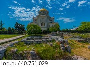 Sevastopol Historical and archaeological reserve "Tauric Chersonesos". Cathedral of St. Vladimir (2021 год). Редакционное фото, фотограф Анна Кривицкая / Фотобанк Лори