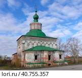 Крестовоздвиженский собор в Соликамске, Пермский край, памятник церковной архитектуры конца XVII — начала XVIII века (2021 год). Редакционное фото, фотограф Алексей Иванов / Фотобанк Лори