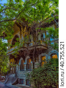 Yalta, Crimea  House where Lesya Ukrainka lived in 1897 (architect P.K. Terebenev) (2020 год). Редакционное фото, фотограф Анна Кривицкая / Фотобанк Лори