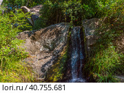 Waterfall of "Tears" in the Vorontsovsky Park. Стоковое фото, фотограф Анна Кривицкая / Фотобанк Лори