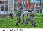 Russia, St. Petersburg, 27,11,2013 Demonstrative performance of the Marine Corps. Редакционное фото, фотограф Анна Кривицкая / Фотобанк Лори
