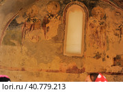 DEMRE, TURKEY - 13,07,2014 Frescos in the Saint Nicholas (Santa Clause) church  in Demre, Turkey. It's an ancient Byzantine Church. Редакционное фото, фотограф Анна Кривицкая / Фотобанк Лори
