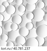 Seamless abstract 3D white spheric background. Vector EPS10 pattern. Стоковая иллюстрация, иллюстратор Ольга Морозова / Фотобанк Лори
