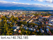 Aerial view of Olomouc, Czech Republic. Стоковое фото, фотограф Яков Филимонов / Фотобанк Лори