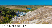 Divnogorsky Assumption Monastery - a cave monastery of the Voronezh Diocese of the Russian Orthodox Church, located in the village of Divnogorsky Monastery, Liskinsky District, Voronezh Region (2020 год). Редакционное фото, фотограф Анна Кривицкая / Фотобанк Лори
