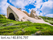 Sandstone rocks of Costa Serena, Sardinia, Italy (2014 год). Стоковое фото, фотограф Igor Tichonow / Фотобанк Лори