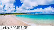 Azure beach near Porto Pollo. Beautiful Sardinia island, Sardinia, Italy (2014 год). Стоковое фото, фотограф Igor Tichonow / Фотобанк Лори
