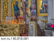Russia, St. Petersburg, 24,09,2016 Interior decoration of the Trinity (Izmailovsky) Cathedral. Редакционное фото, фотограф Анна Кривицкая / Фотобанк Лори