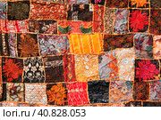 Indian patchwork carpet (2012 год). Стоковое фото, фотограф photoff / Фотобанк Лори