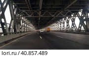 Western high-speed diameter is an intracity toll highway in St. Petersburg. (2020 год). Редакционное фото, фотограф Анна Кривицкая / Фотобанк Лори