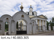 Врата церкви св. Николая Чудотворца в Николо-Прозорово. Московская область, Мытищинский район (2023 год). Стоковое фото, фотограф Елена Орлова / Фотобанк Лори