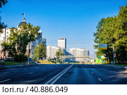 ЖК Маршал Град со стороны площади Лядова (2023 год). Стоковое фото, фотограф Илья Старков / Фотобанк Лори