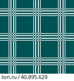 Green striped plaid seamless pattern background. Checkered vector pattern. Seamless texture of the background in a green cage with white stripes of modern textile design. Стоковая иллюстрация, иллюстратор Александр Кротков / Фотобанк Лори