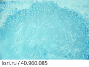 Background of blue water with foam and bubbles. Стоковое фото, фотограф Стас Пересыпкин / Фотобанк Лори