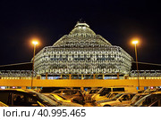 Baku, Azerbaijan - 12 Jul 2013. Baku airport at night, Azerbaijan. Редакционное фото, фотограф Сергей Стрелков / Фотобанк Лори