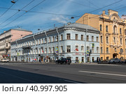 Дом, в котором жил и скончался Н.А. Некрасов. Дом П. В. Неклюдова - Доходный дом А. С. Норова. Санкт-Петербург (2023 год). Редакционное фото, фотограф Александр Щепин / Фотобанк Лори