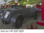 Тяжелый командирский автомобиль Steyr Typ 270 Kfz.69, 1941  год, Австрия. Музей военной техники "Моторы войны", Москва. (2023 год). Редакционное фото, фотограф Сергей Рыбин / Фотобанк Лори