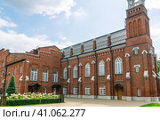 Lutheran Church in Vladikavkaz. A prayer house built by the German community in the 19th century in the city of Vladikavkaz. Evangelical Lutheran Church. A Gothic building in the Caucasus. Стоковое фото, фотограф Эдуард Белкин / Фотобанк Лори