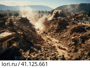 Turkey and Syria Earthquake. A devastating magnitude arthquake struck the Turkish province. Стоковое AI-изображение, AI-художник Ирина Михайличенко / Фотобанк Лори