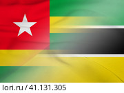 Togo and Mozambique political flag international relations MOZ TGO. Стоковая иллюстрация, иллюстратор Кабак Дмитрий / Фотобанк Лори