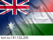 Australia and Tajikistan official flag international relations TJK AUS. Стоковая иллюстрация, иллюстратор Кабак Дмитрий / Фотобанк Лори