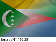 Comoros and Eritrea official flag transborder negotiation ERI COM. Стоковая иллюстрация, иллюстратор Кабак Дмитрий / Фотобанк Лори