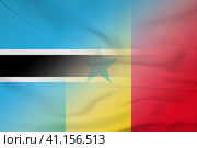 Botswana and Senegal government flag international contract SEN BWA. Стоковая иллюстрация, иллюстратор Кабак Дмитрий / Фотобанк Лори
